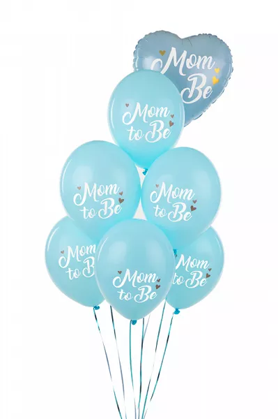 6 palloncini blu mamma da 30 cm