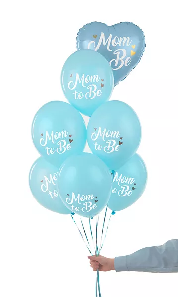 6 palloncini blu mamma da 30 cm