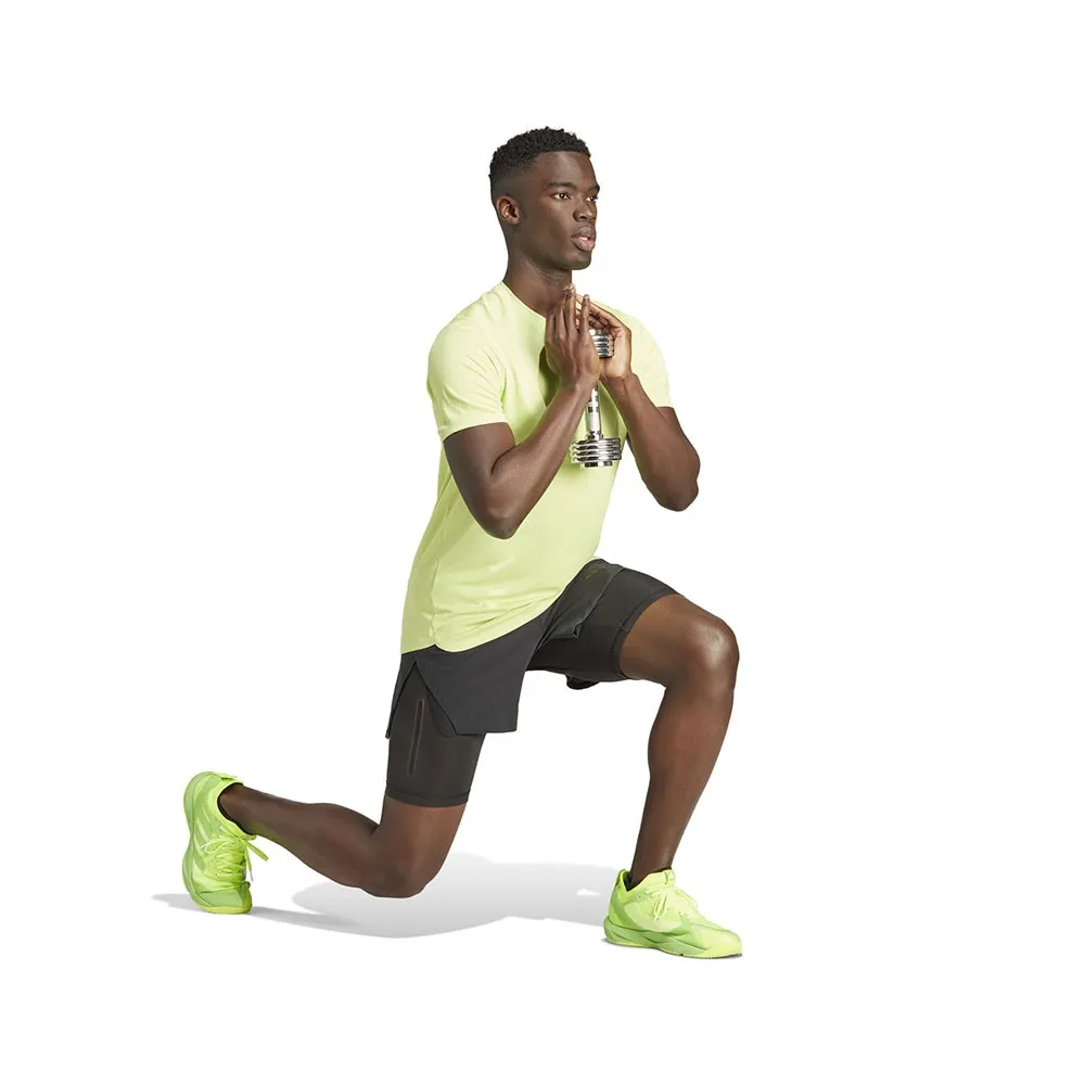 ADIDAS Maglietta Palestra Train Lime Uomo