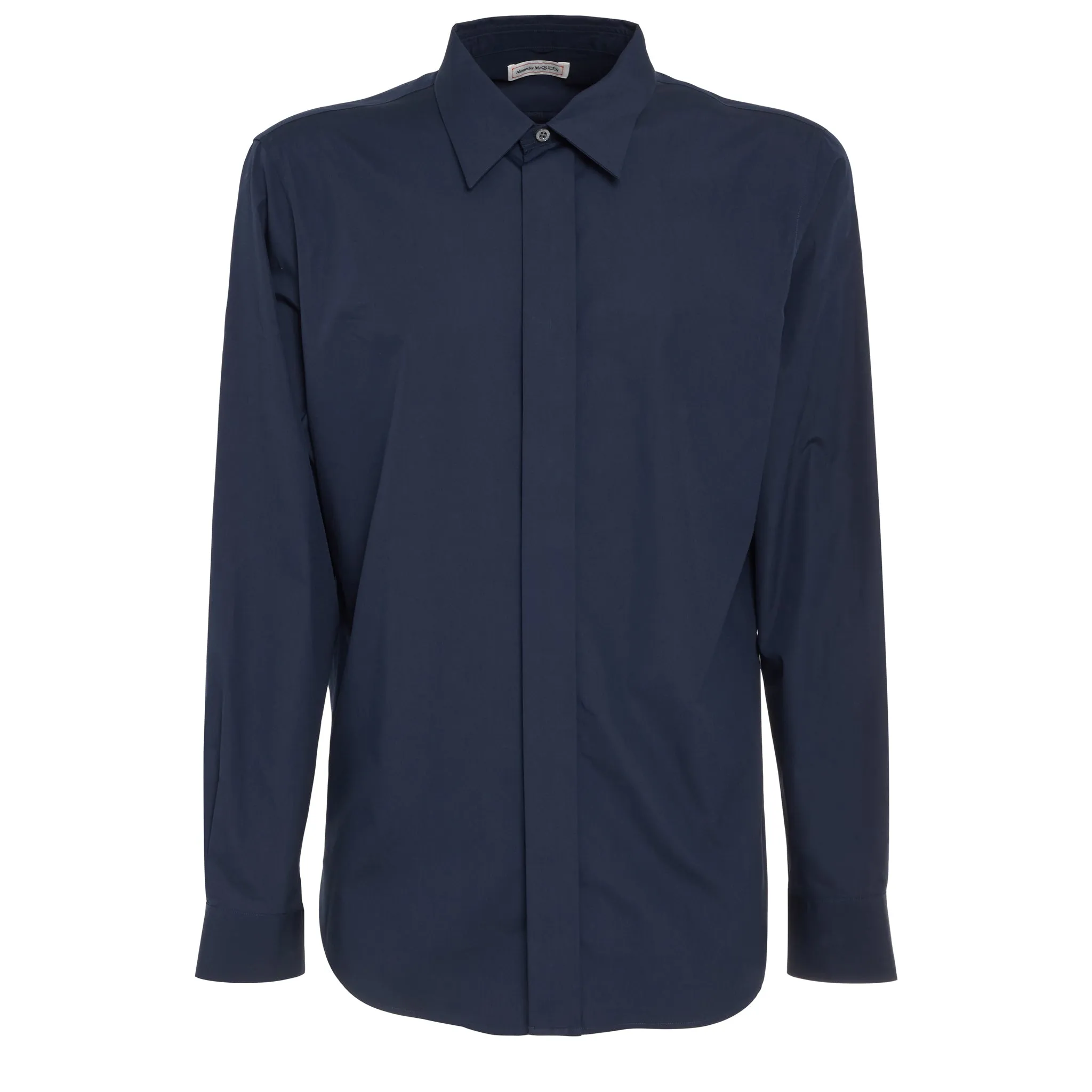 ALEXANDER MCQUEEN  Camicia in cotone blu