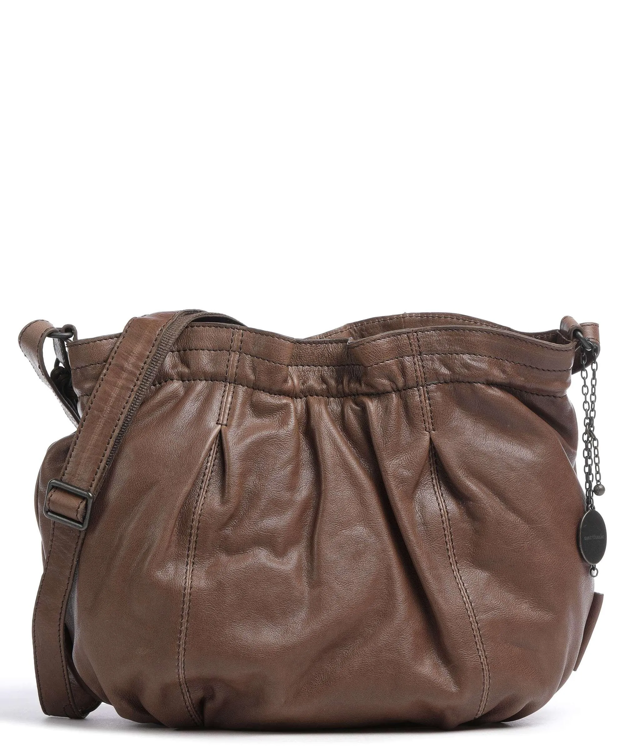  Aunts & Uncles Coffee Klatsch Hannah Borsa a spalla pelle granulata marrone scuro  