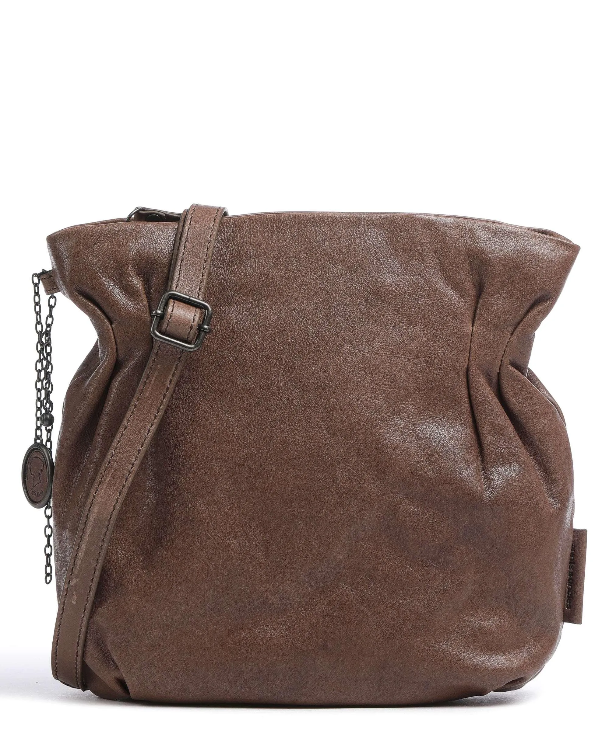 Aunts & Uncles Coffee Klatsch Robin Borsa a tracolla pelle a grana fine marrone scuro  
