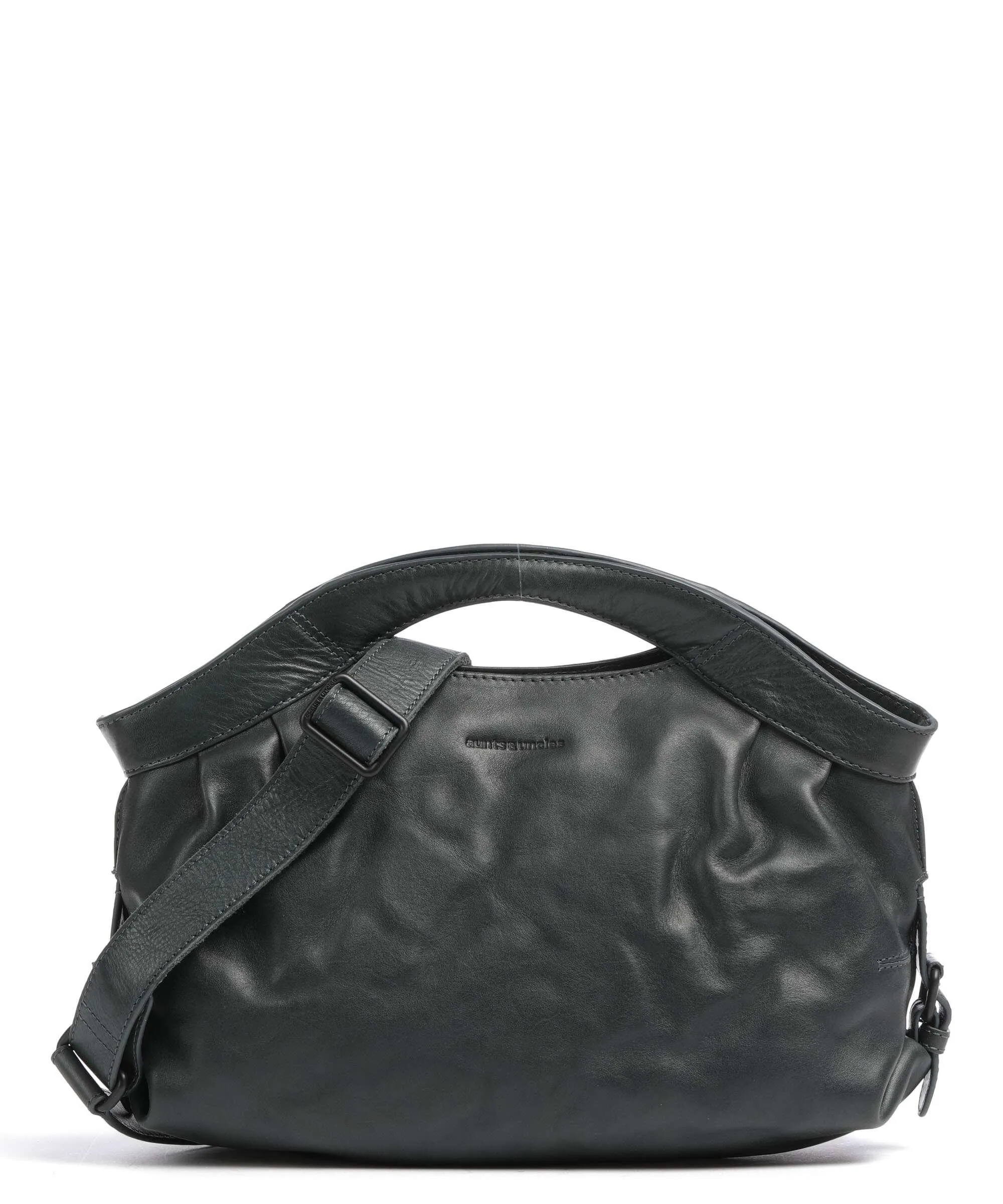  Aunts & Uncles Grandma's Luxury Club Mrs. Macaron Borsa a mano pelle di vacchetta finemente grana verde scuro  