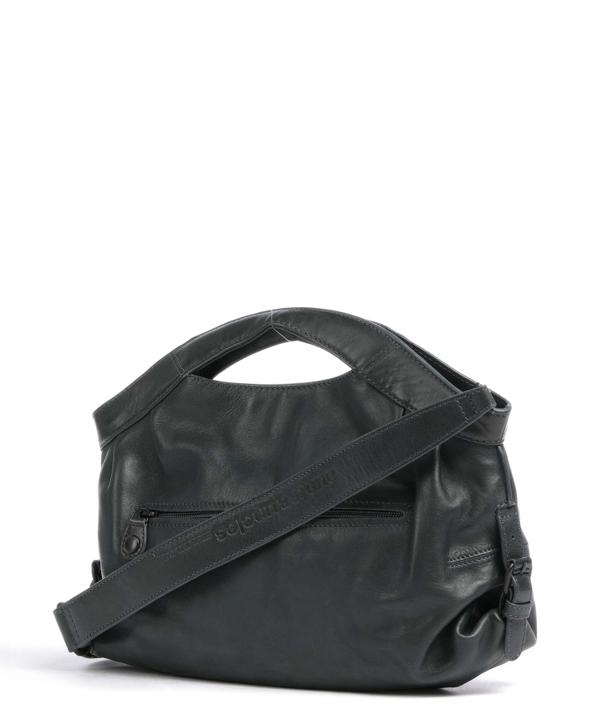  Aunts & Uncles Grandma's Luxury Club Mrs. Macaron Borsa a mano pelle di vacchetta finemente grana verde scuro  