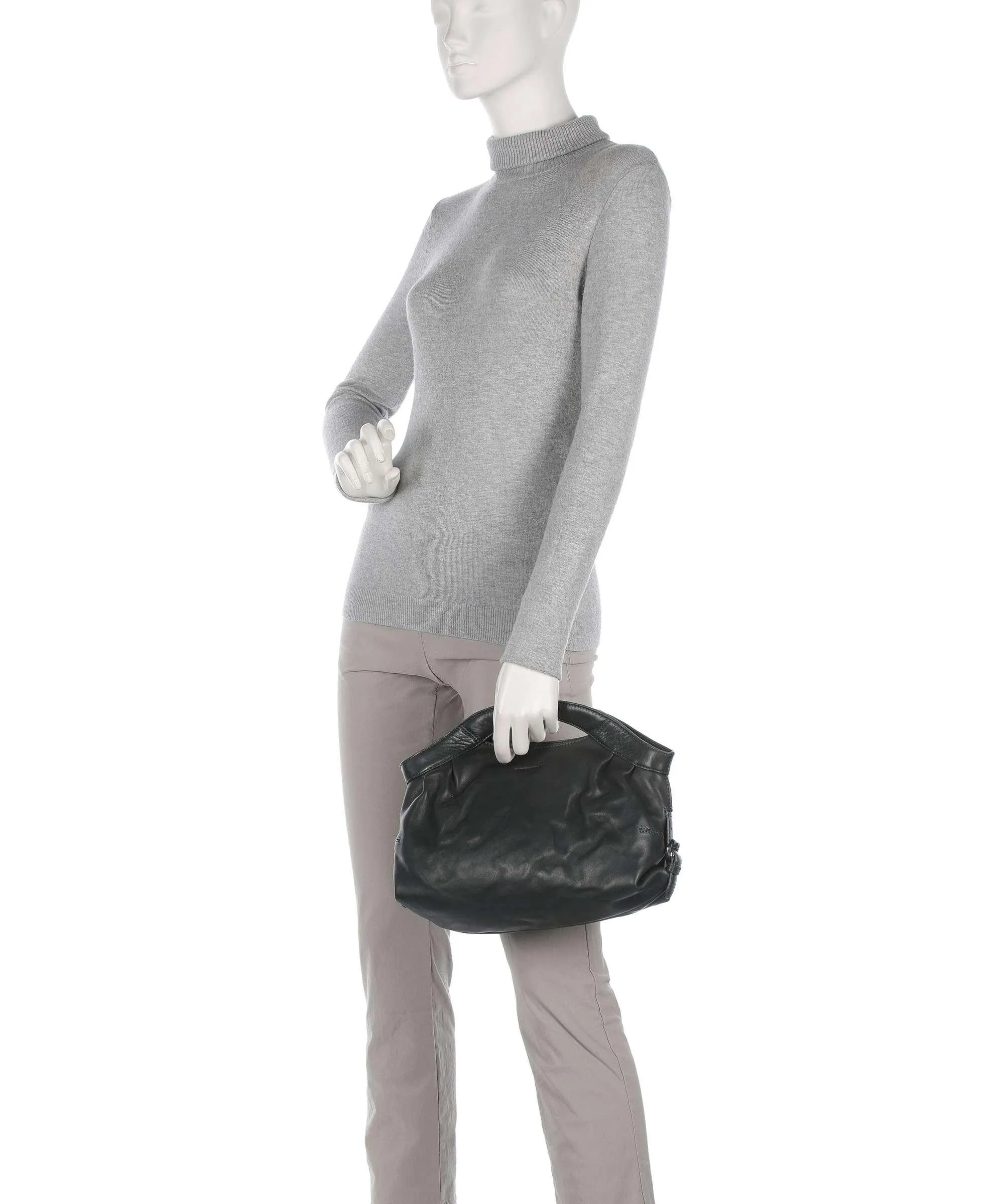  Aunts & Uncles Grandma's Luxury Club Mrs. Macaron Borsa a mano pelle di vacchetta finemente grana verde scuro  
