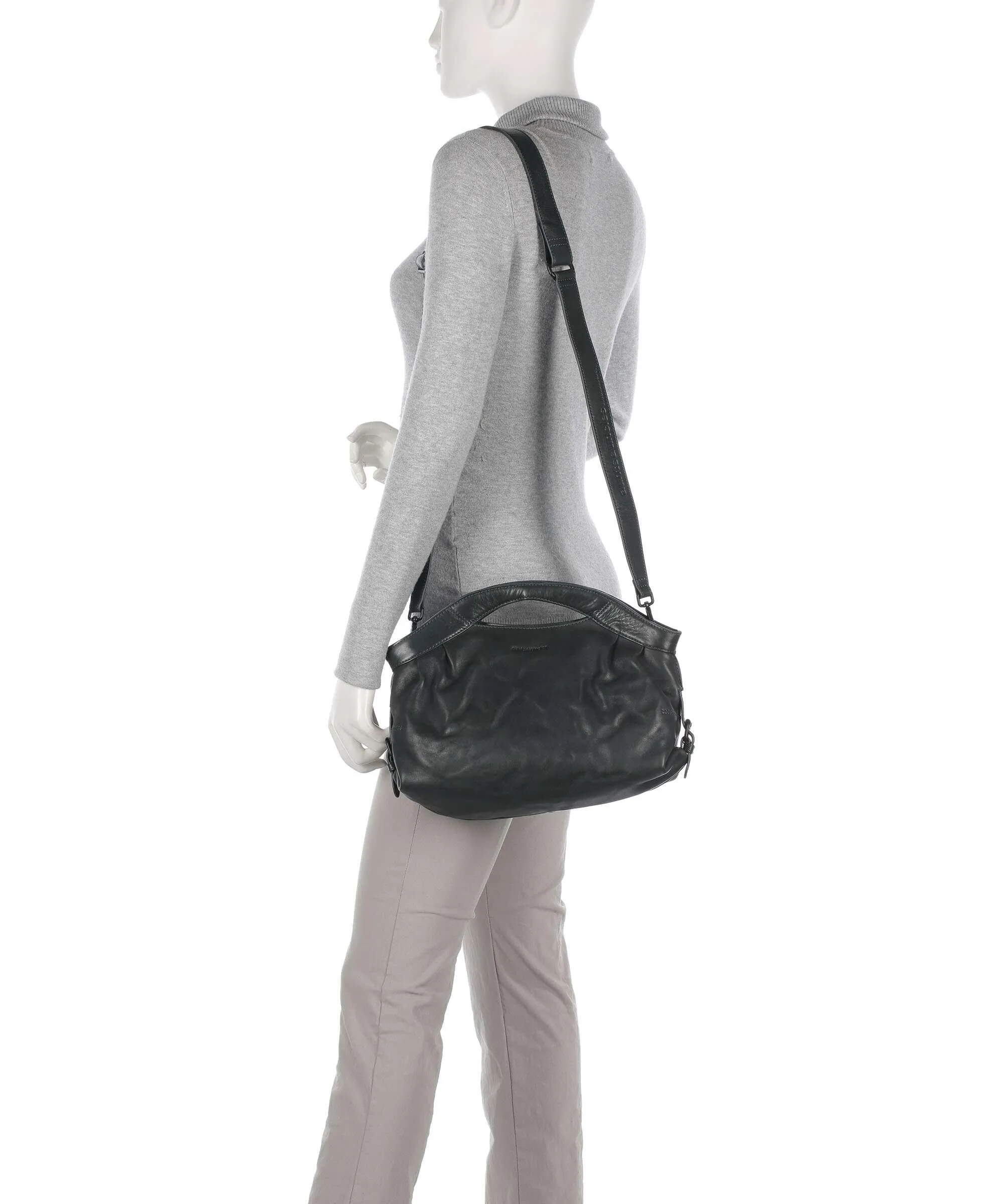  Aunts & Uncles Grandma's Luxury Club Mrs. Macaron Borsa a mano pelle di vacchetta finemente grana verde scuro  