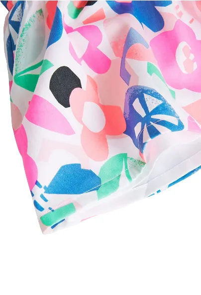 Boboli Baby girl satin dress with print 218056 9403 pink