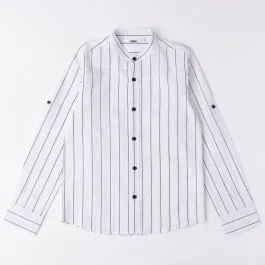 camicia con collo alla coreana rigata 4.6384 ragazzo ido 