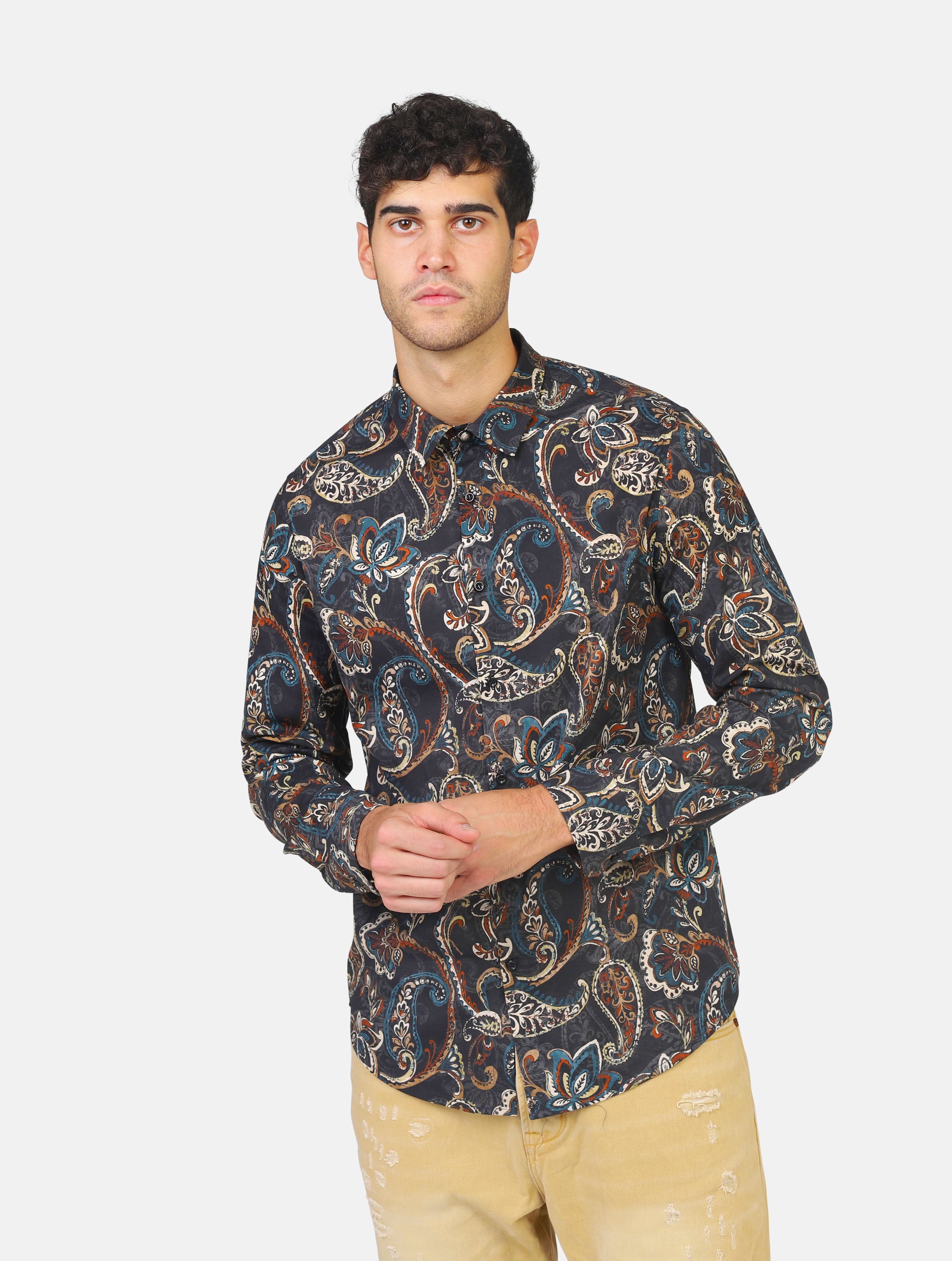 camicia #JOB - 4497FLO/DAMASCVAR 1
