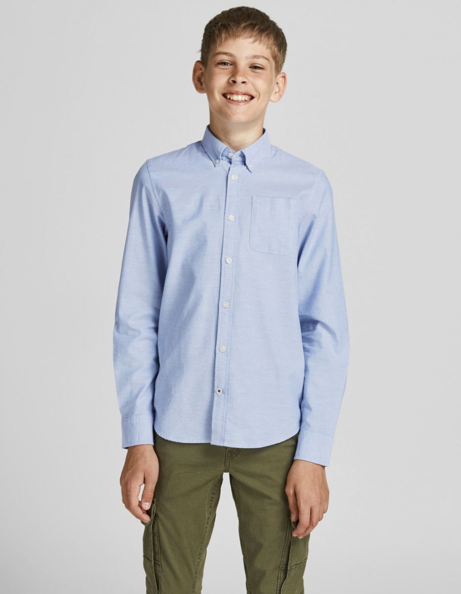 CAMICIE Ragazzo JACK&JONES 12183229 JJEOXFORD SHIRT CASHMERE BLUE