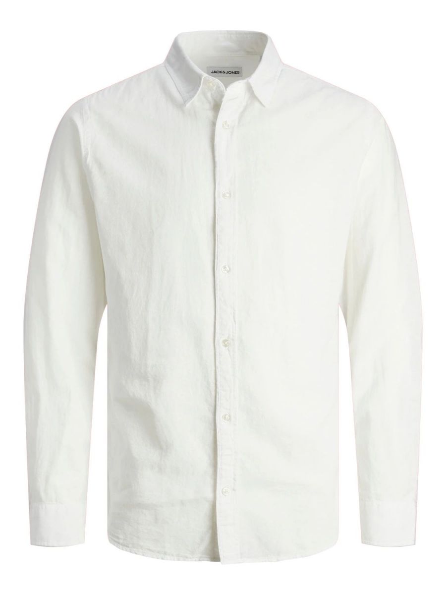 CAMICIE Ragazzo JACK&JONES 12248936 LINEN SHIRT WHITE