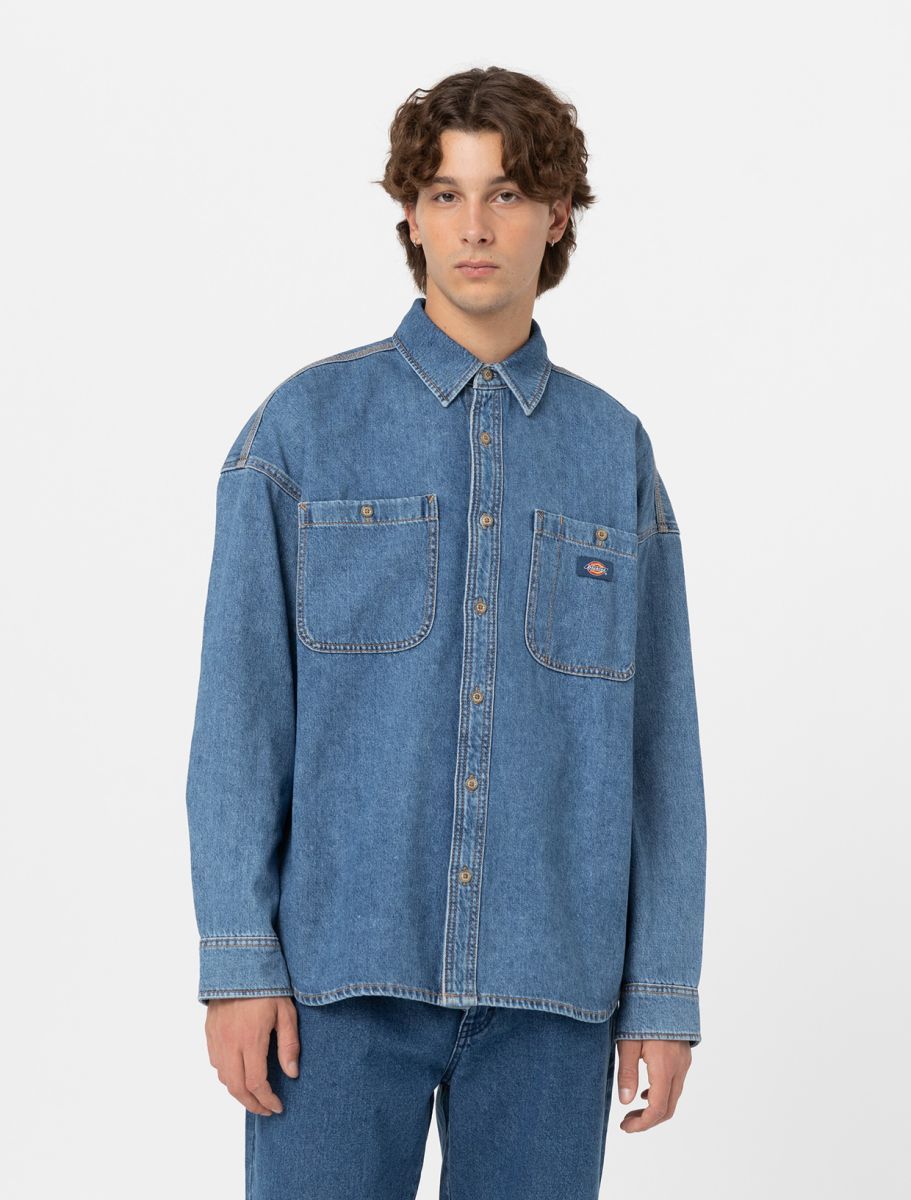 CAMICIE Uomo DICKIES HOUSTON DK0A4YF5 CLB CLASSIC BLUE