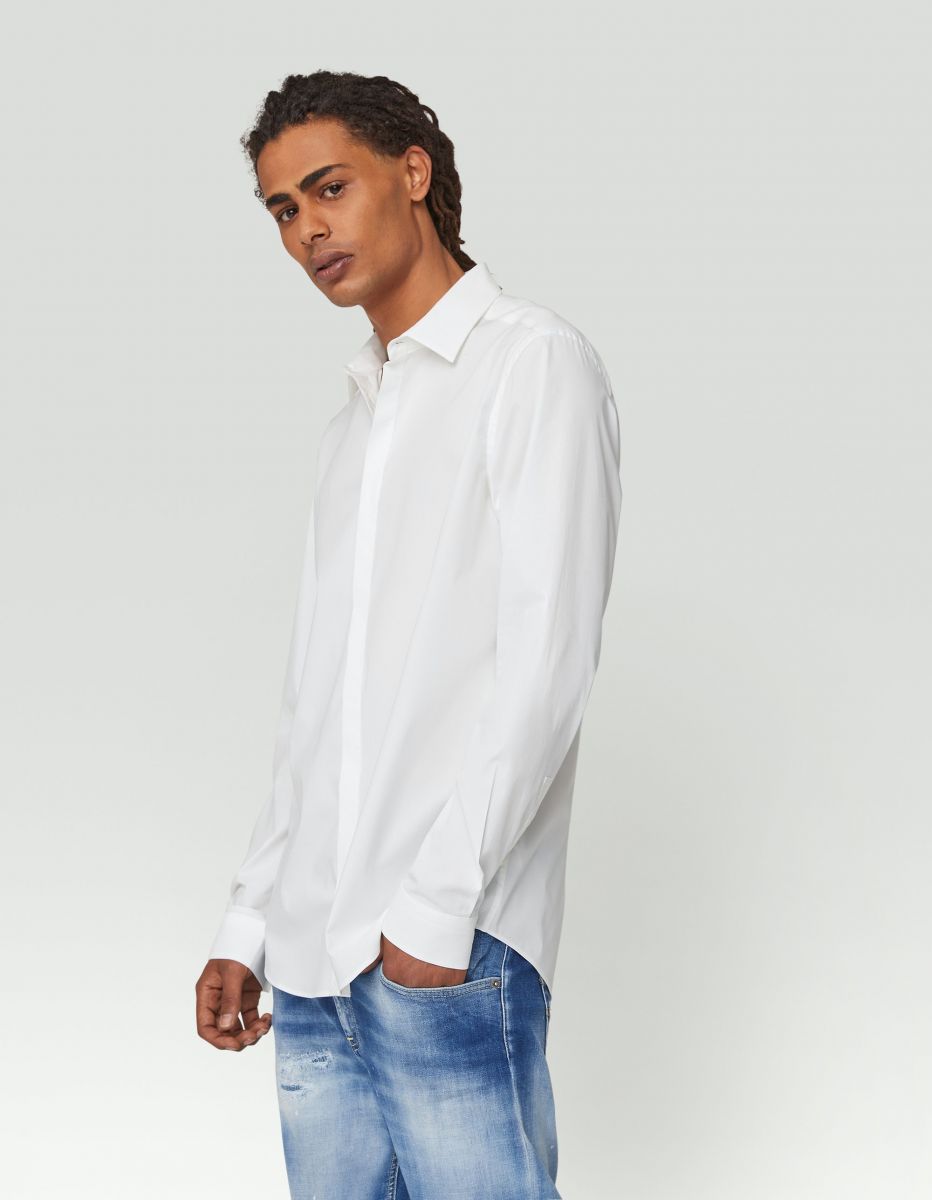 CAMICIE Uomo DONDUP UC306S PS0012 000 WHITE