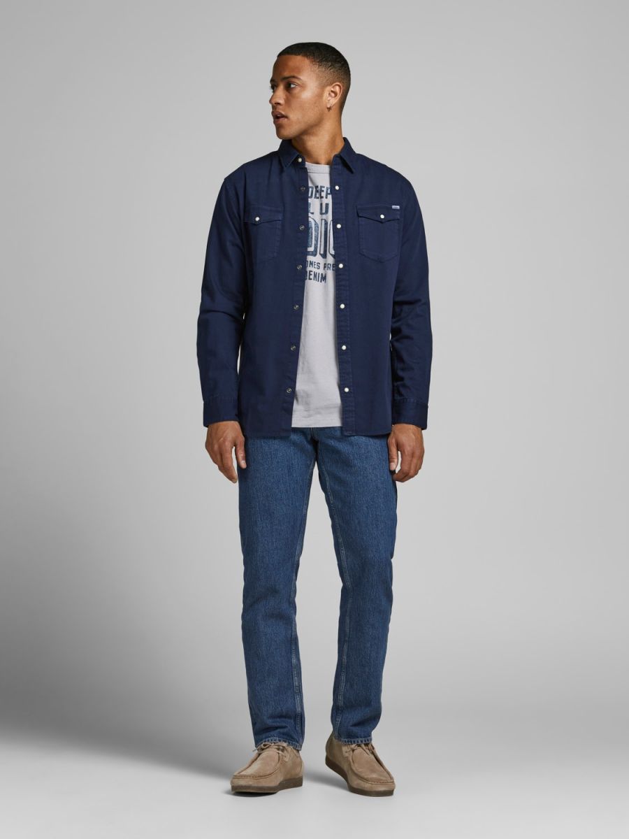 CAMICIE Uomo JACK&JONES 12138115 SHERIDAN DARK NAVY