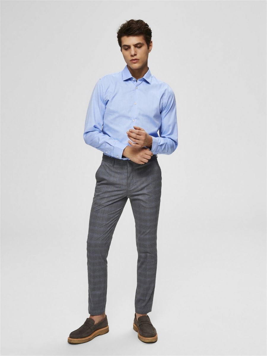 CAMICIE Uomo SELECTED 16058640 NEW MARK LIGHT BLUE