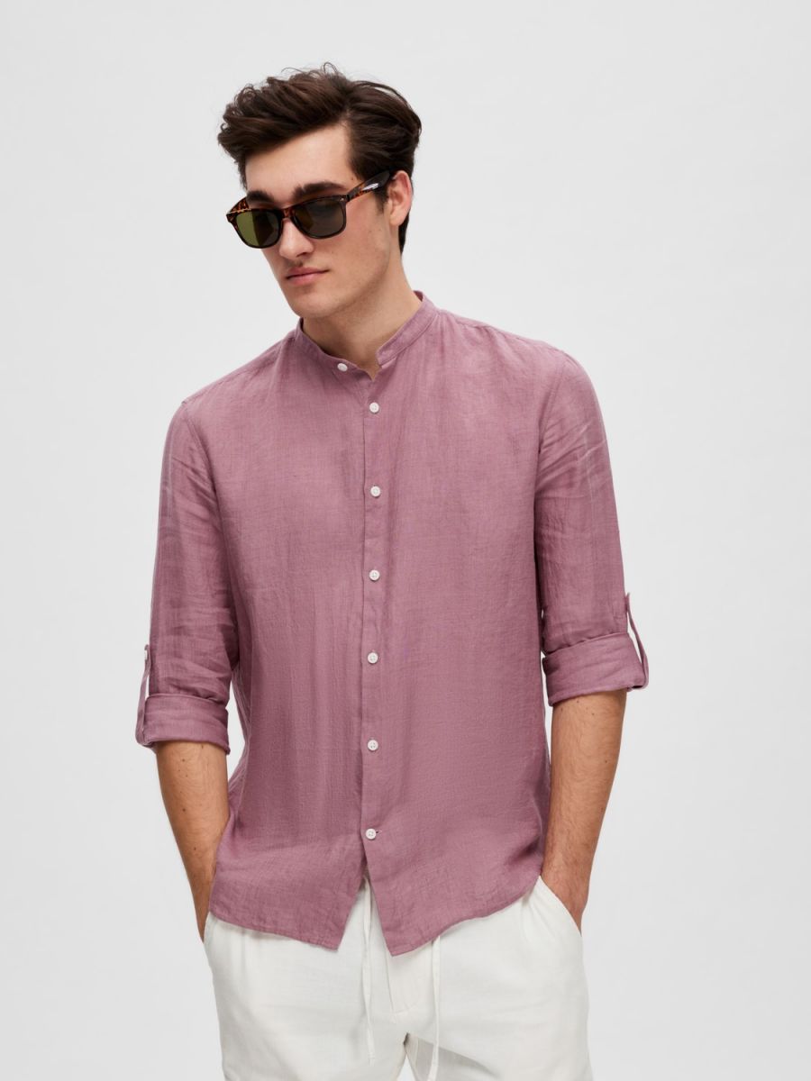 CAMICIE Uomo SELECTED 16088372 REGKYLIAN WISTFUL MAUVE