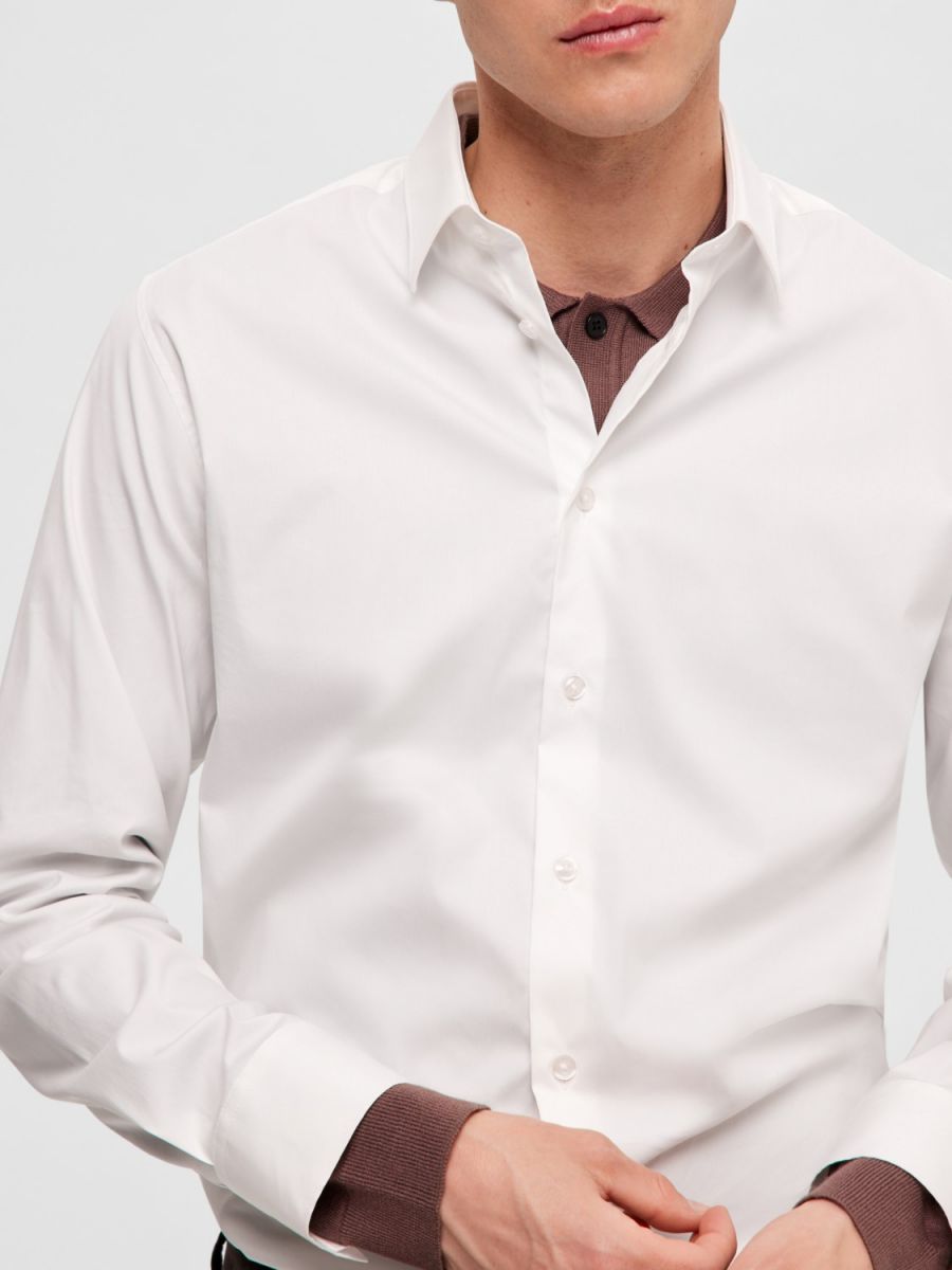 CAMICIE Uomo SELECTED 16090210 SLIMTRAVEL BRIGHT WHITE