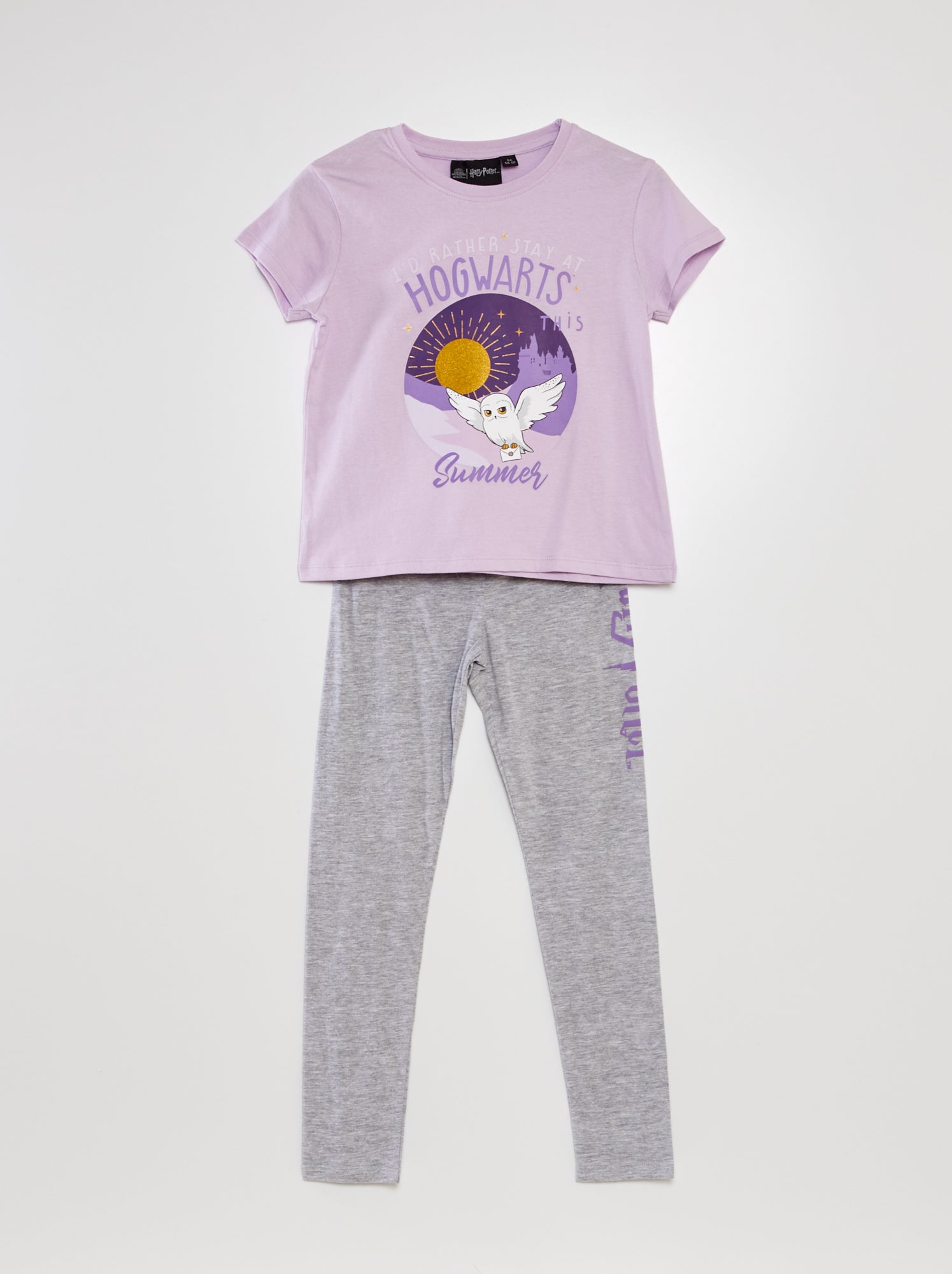 Completo pigiama 'Harry Potter' t-shirt + pantaloni - 2 pezzi - VIOLA