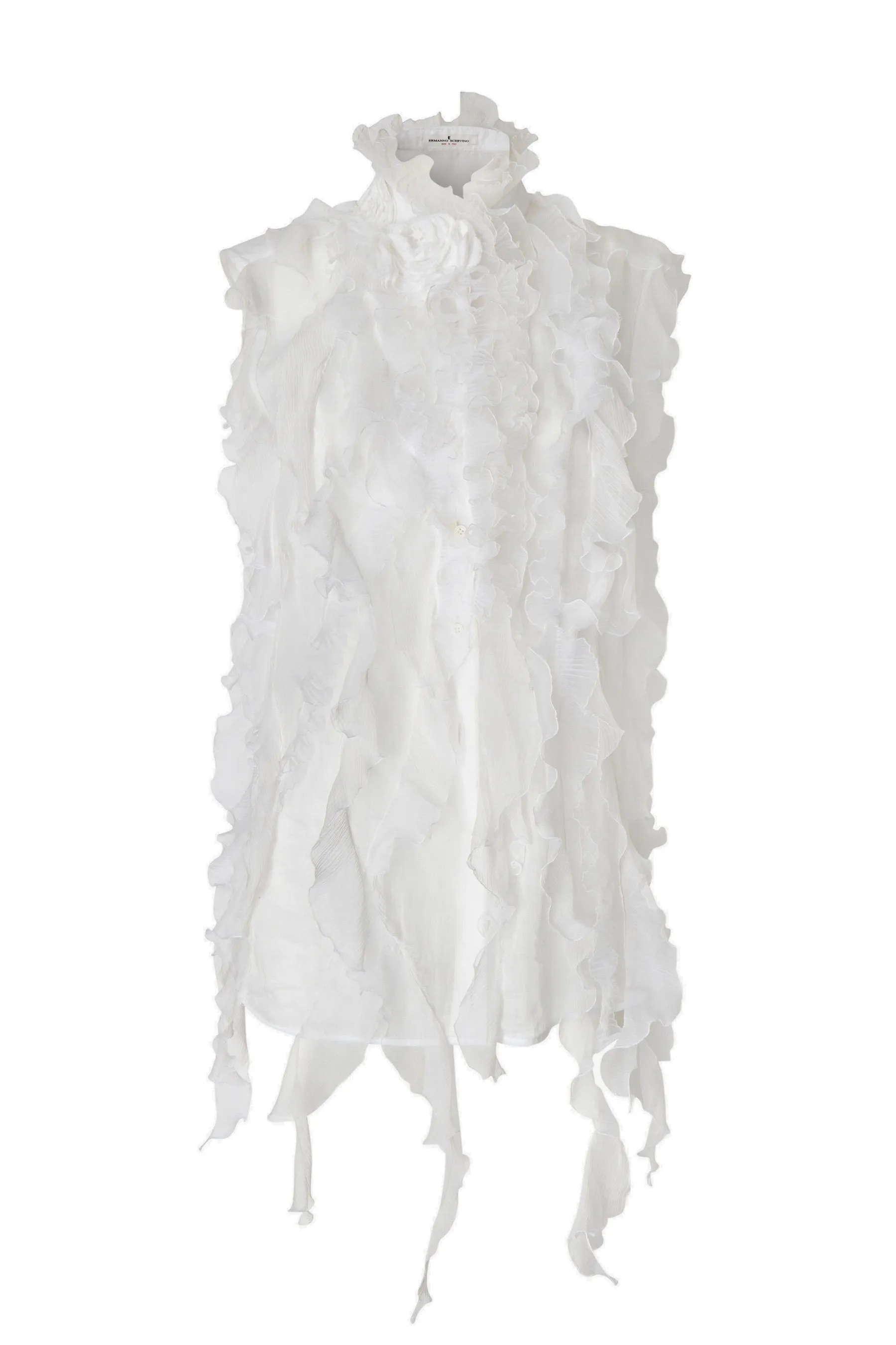 ERMANNO SCERVINO  Camicia in cotone bianca con ruches