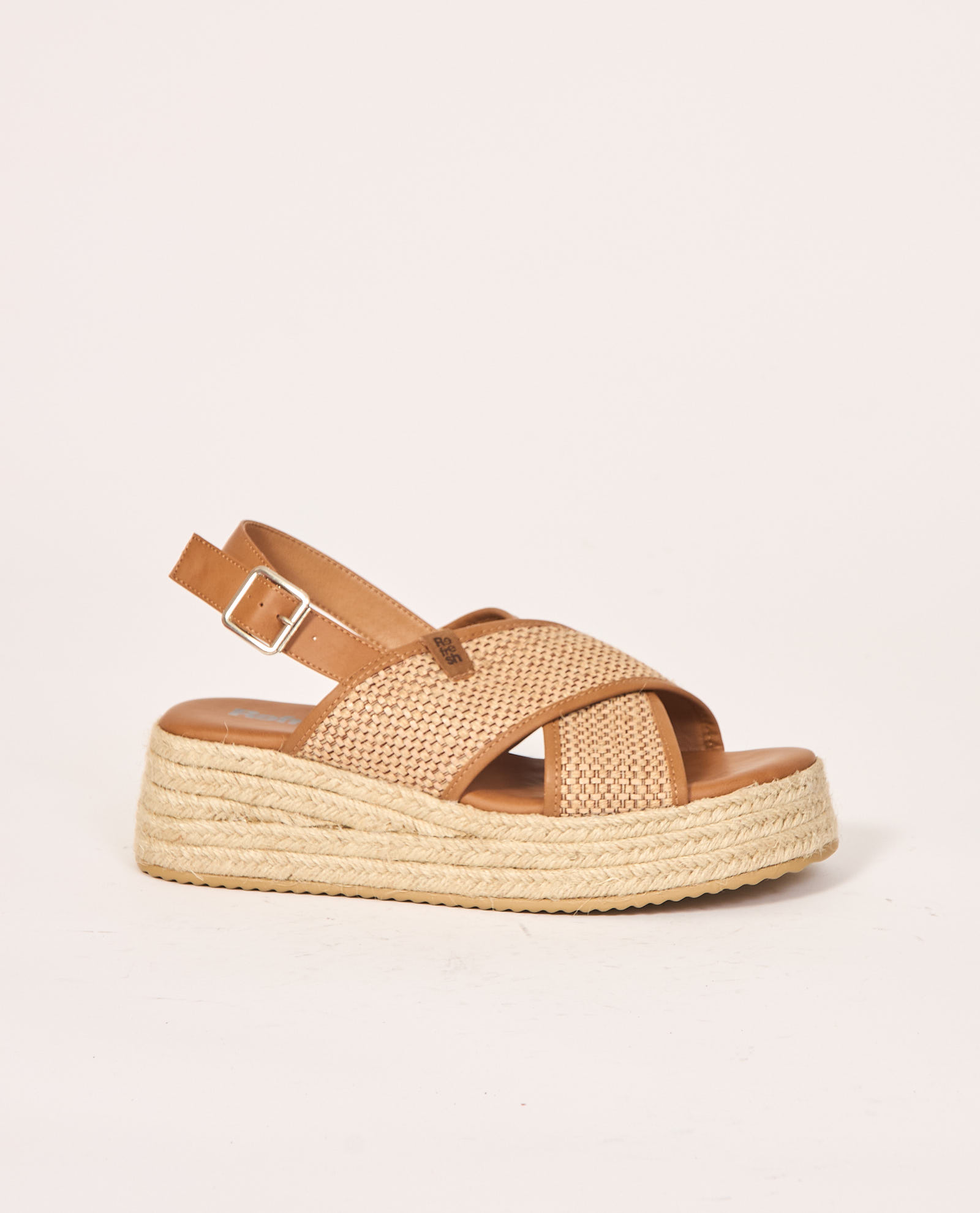 Espadrillas Refresh con cinturino e tacco in corda