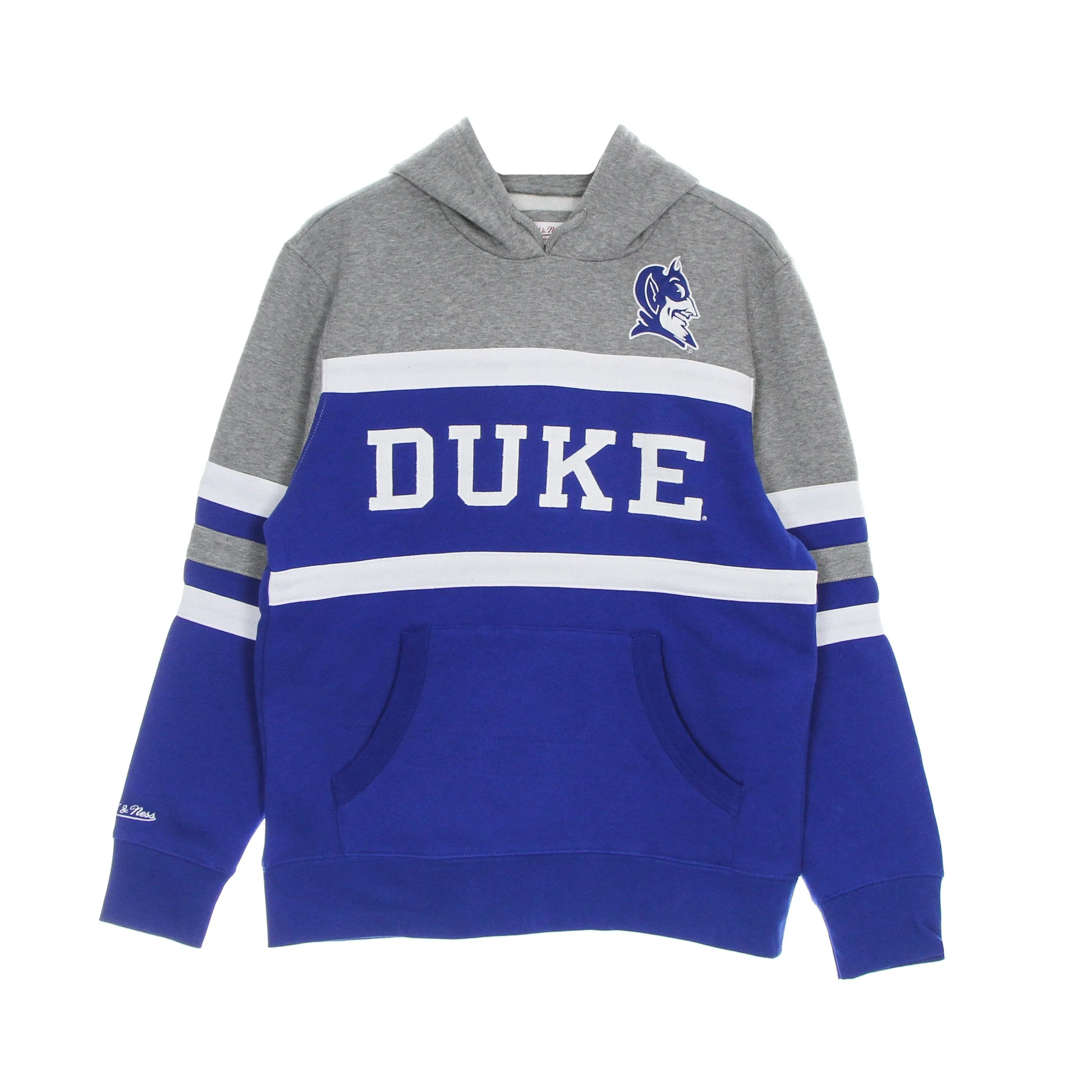 Felpa Cappuccio Uomo Ncaa Head Coach Hoodie Dukdev Royal/grey