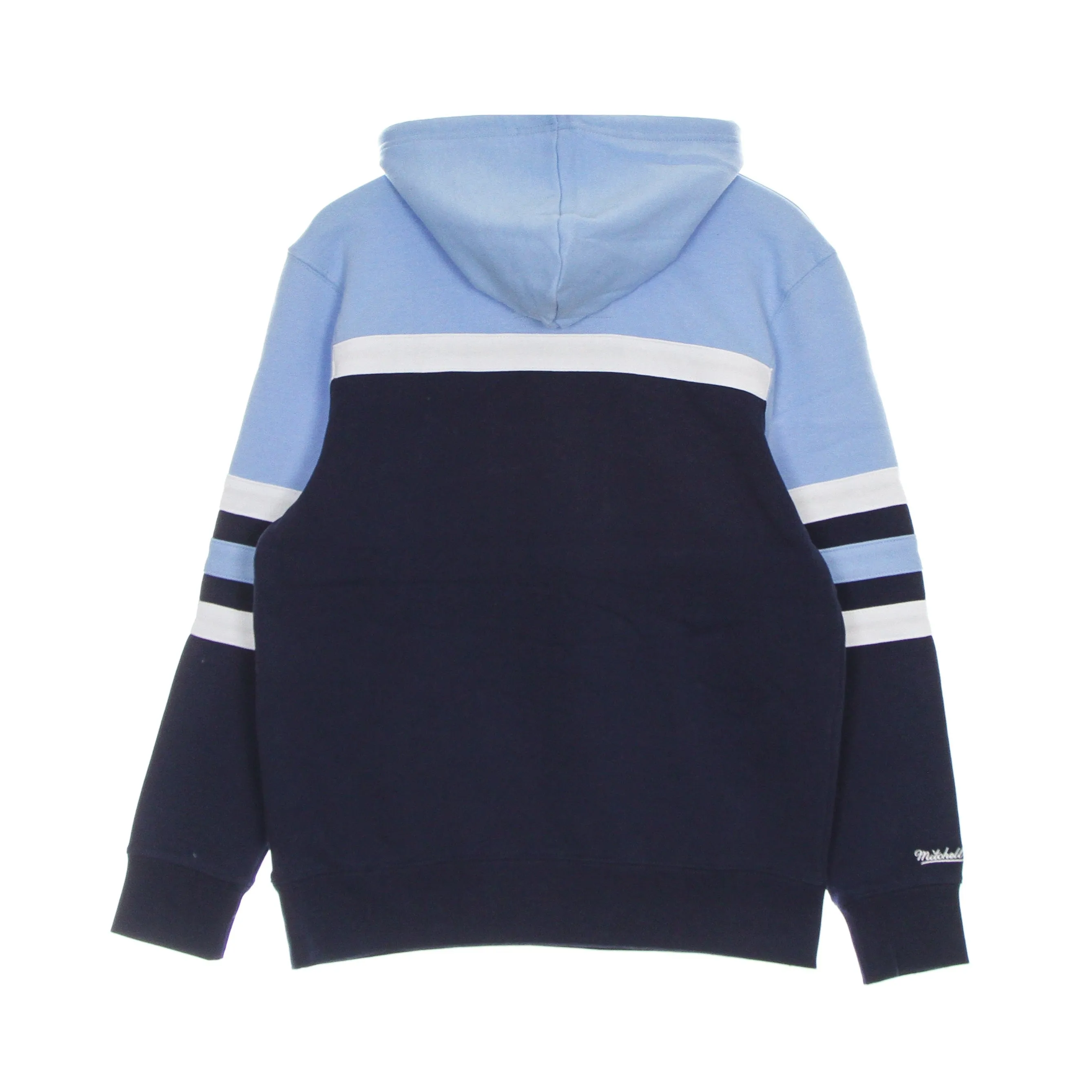 Felpa Cappuccio Uomo Ncaa Head Coach Hoodie Unchee Navy/light Blue