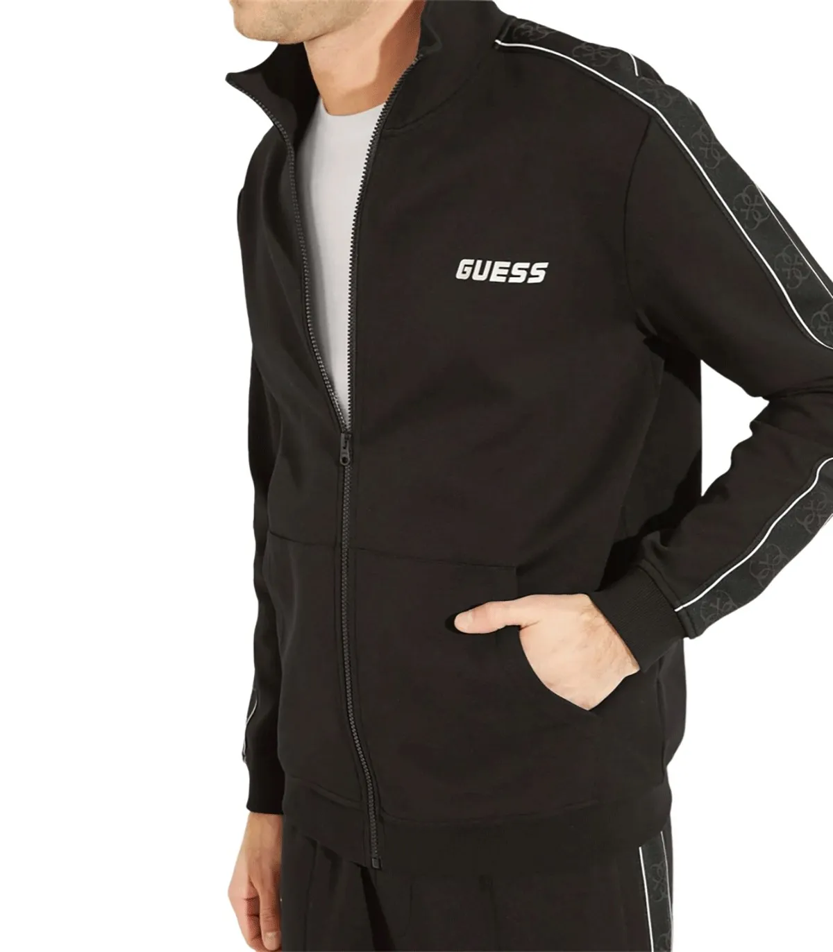 Felpa full zip da uomo Guess Active