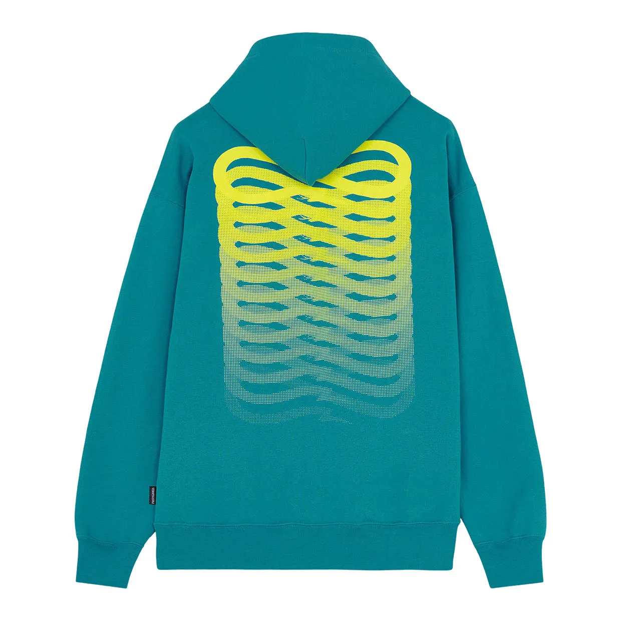 Felpa Propaganda Ribs Turchese / Giallo