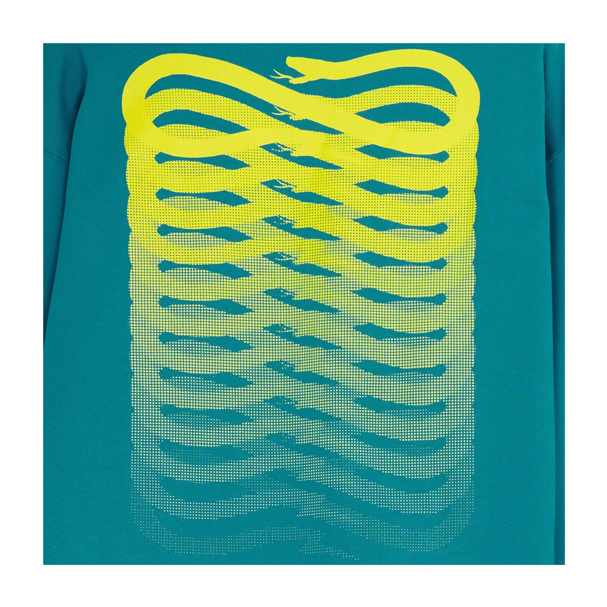 Felpa Propaganda Ribs Turchese / Giallo