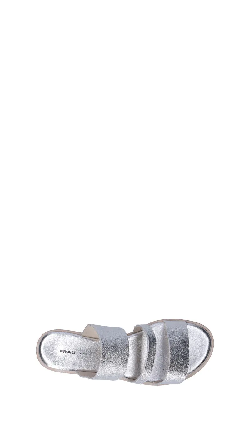 FRAU Ciabatta donna argento in pelle