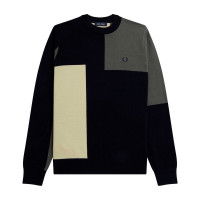 FRED PERRY MAGLIONE GIRO COLORBLOCK COTONE