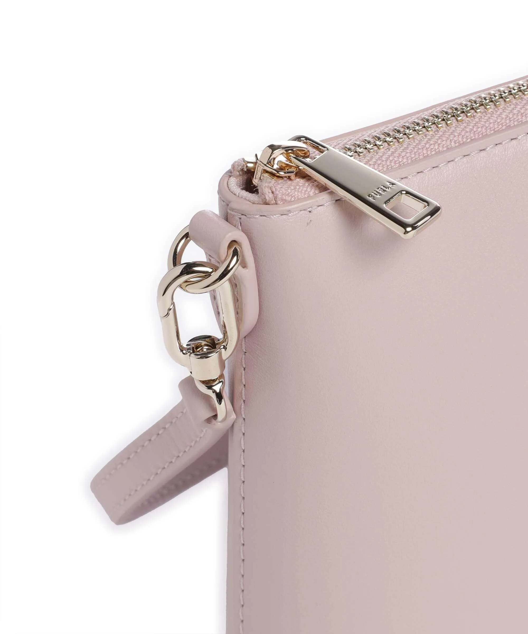  Furla Diamante Mini Borsa a tracolla pelle a grana fine rosa  