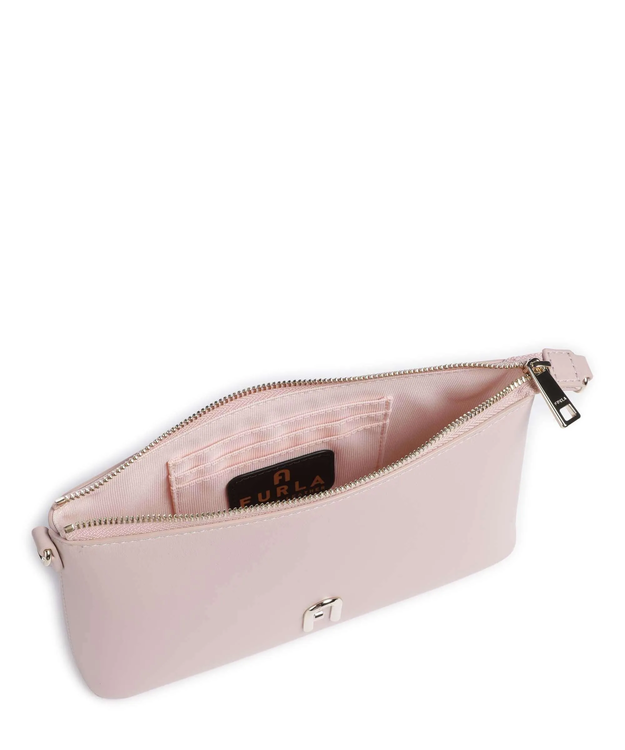  Furla Diamante Mini Borsa a tracolla pelle a grana fine rosa  
