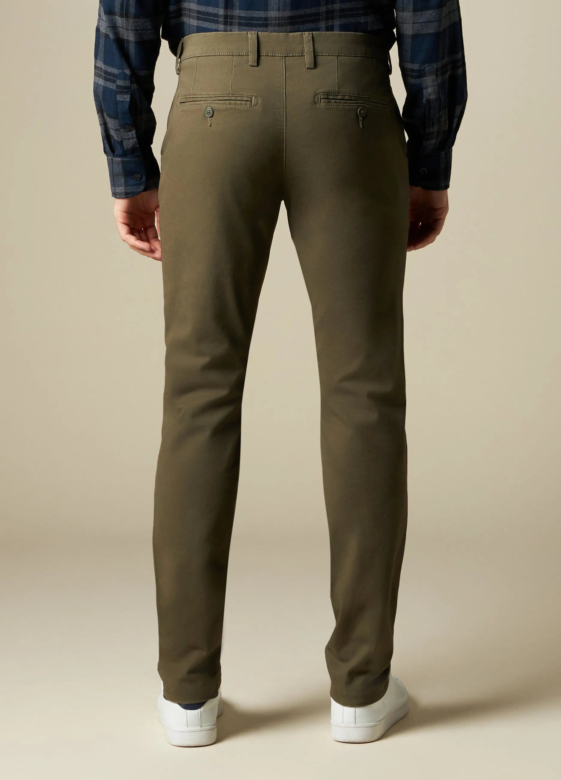 J. HART & BROS  Pantaloni chino in cotone stretch uomo