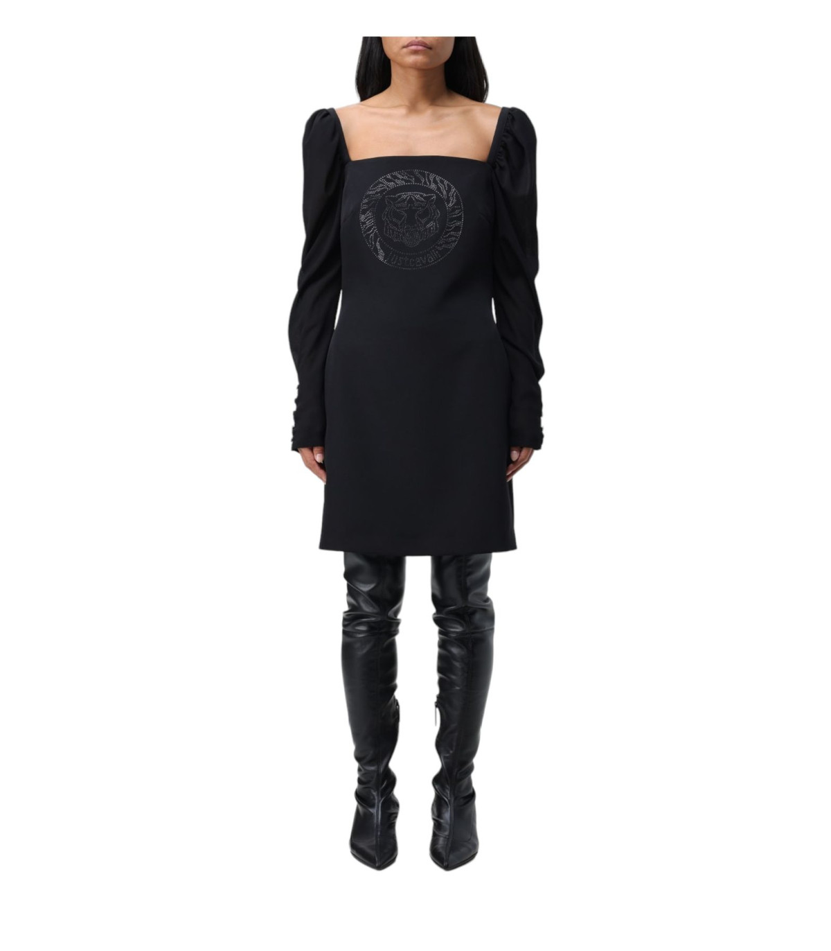 Just Cavalli Donna Vestito Corto  Tiger Studs
