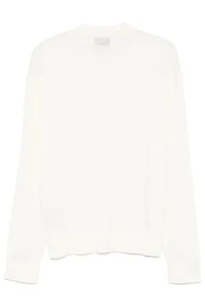 LANEUS Abbigliamento,Maglieria Maglione in misto lana vergine bianco latte 