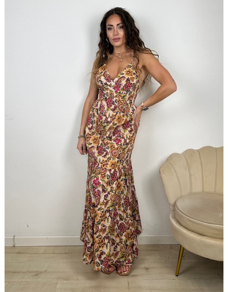 LONG DRESS CALY TAUPE