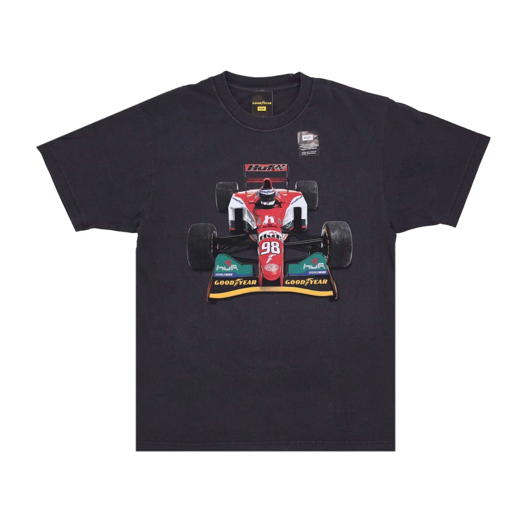 Maglietta Uomo F1 Washed Tee Washed Black
