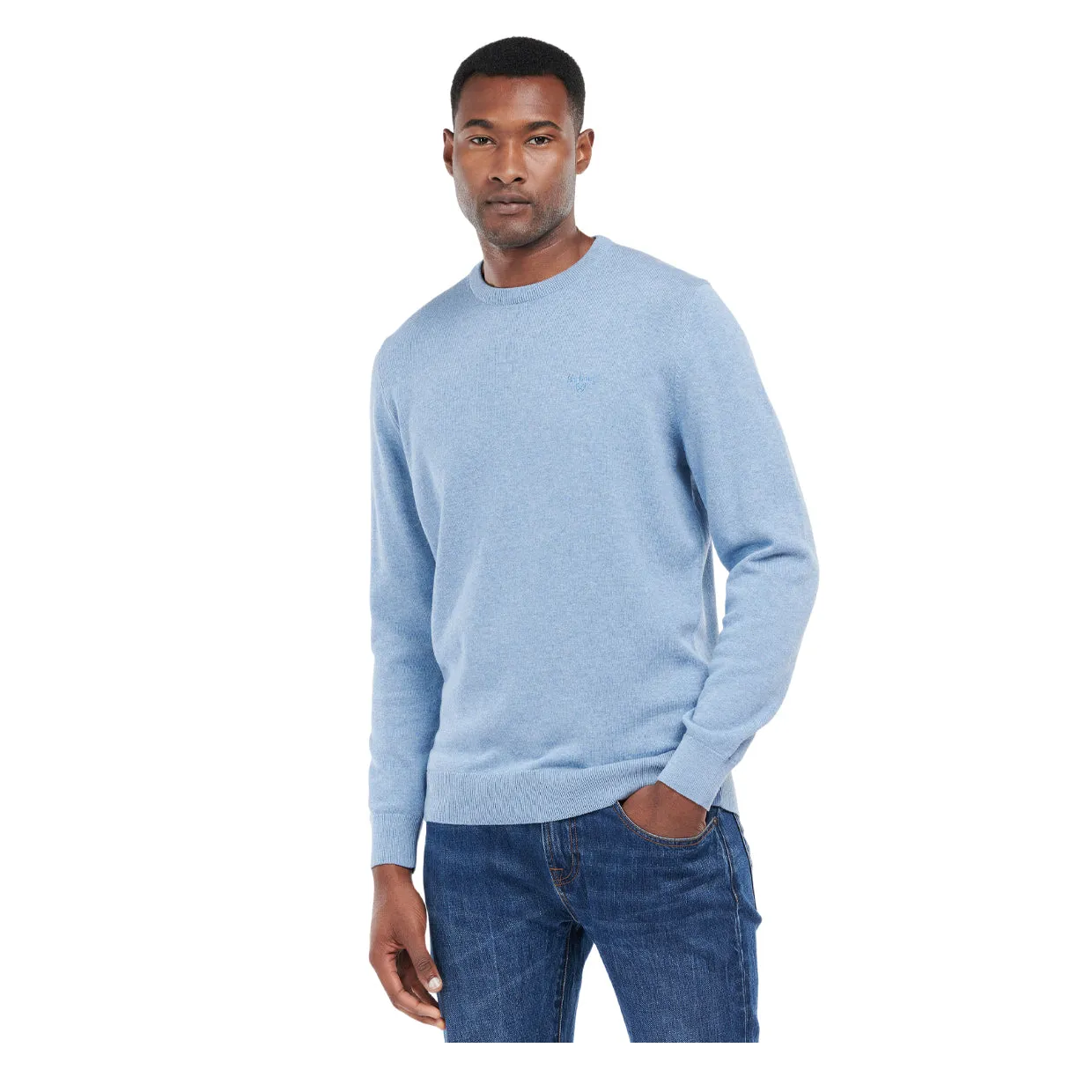 Maglione Barbour Cotone Pima Celeste
