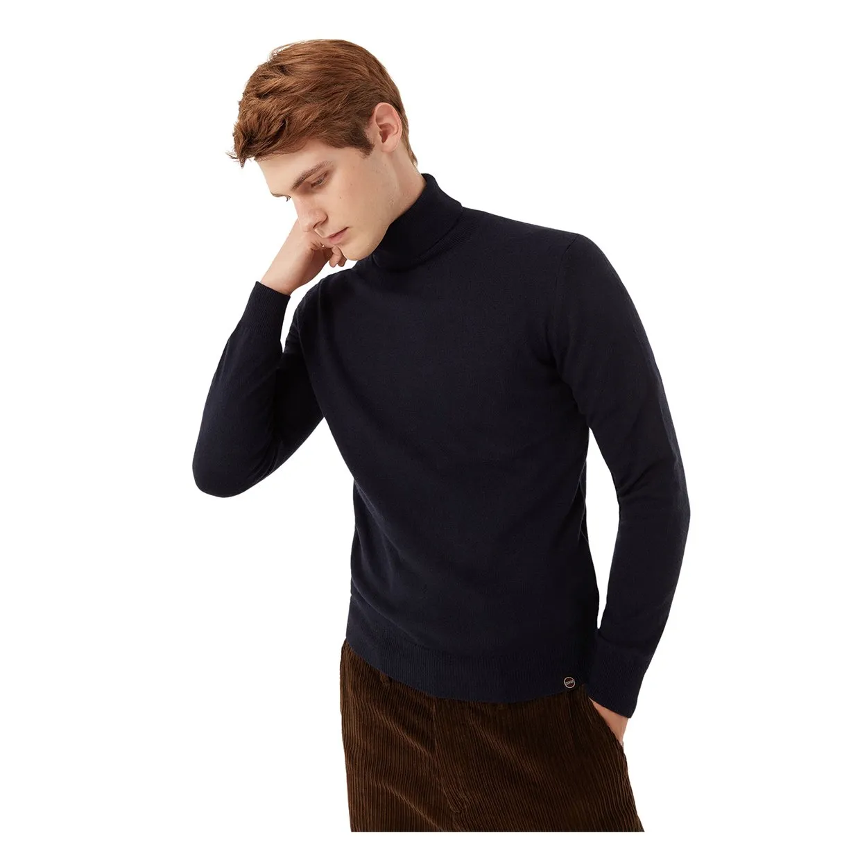 Maglione Colmar Dolcevita Lana/Cachemire Blu Navy