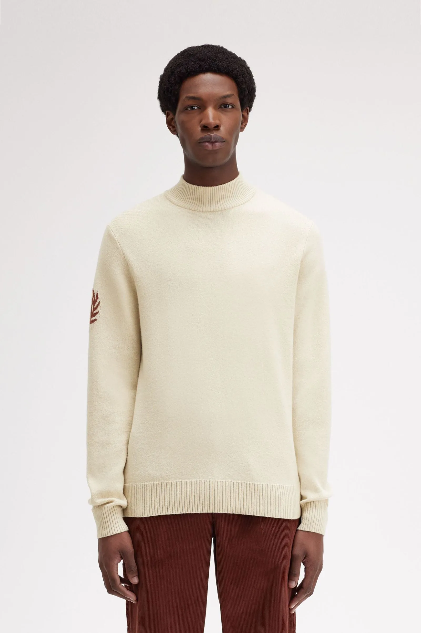 MAGLIONE CON COLLO A LUPETTO LAUREL WREATH FRED PERRY