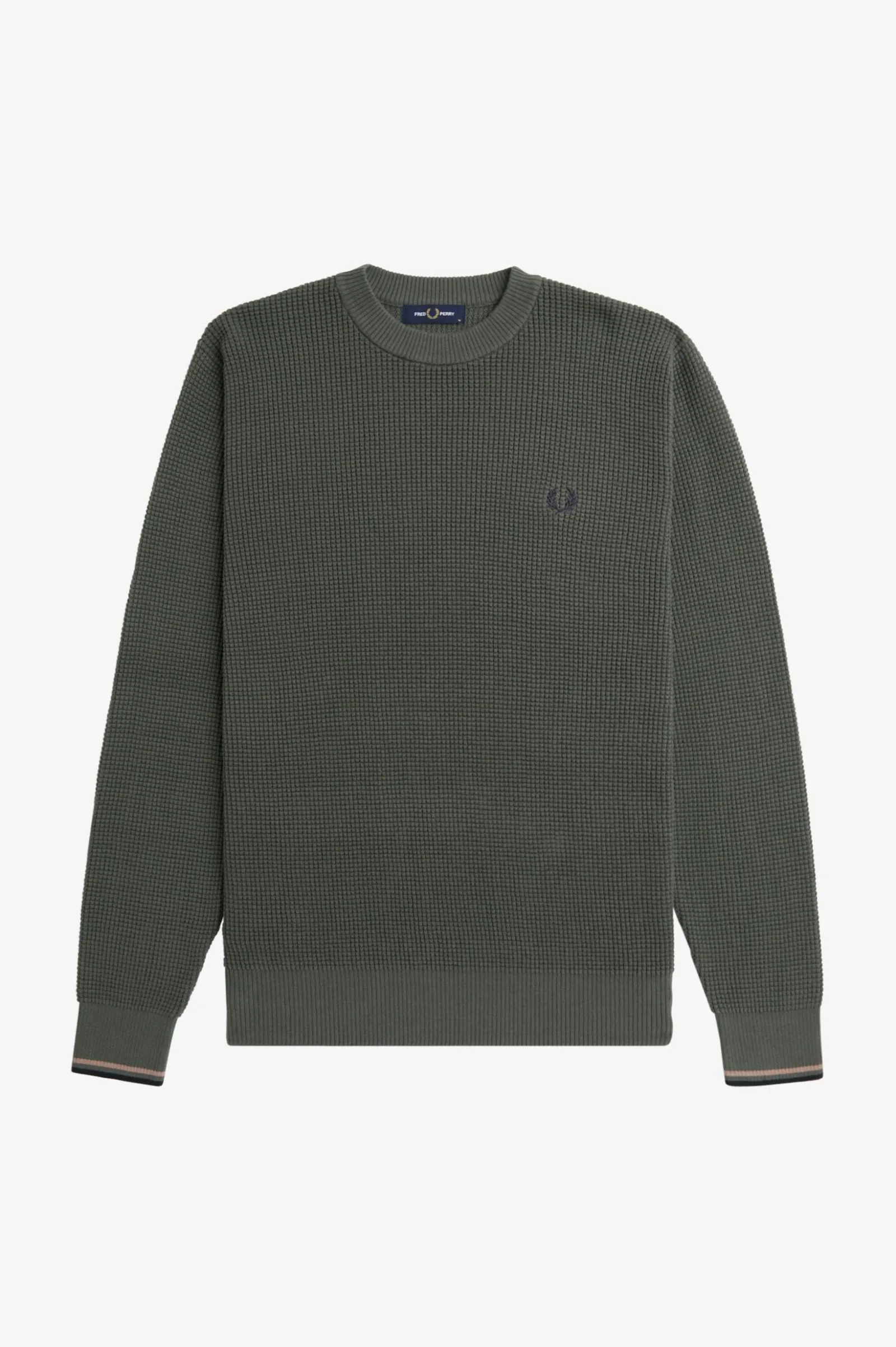 MAGLIONE CON LAVORAZIONE GOFFRATA FRED PERRY
