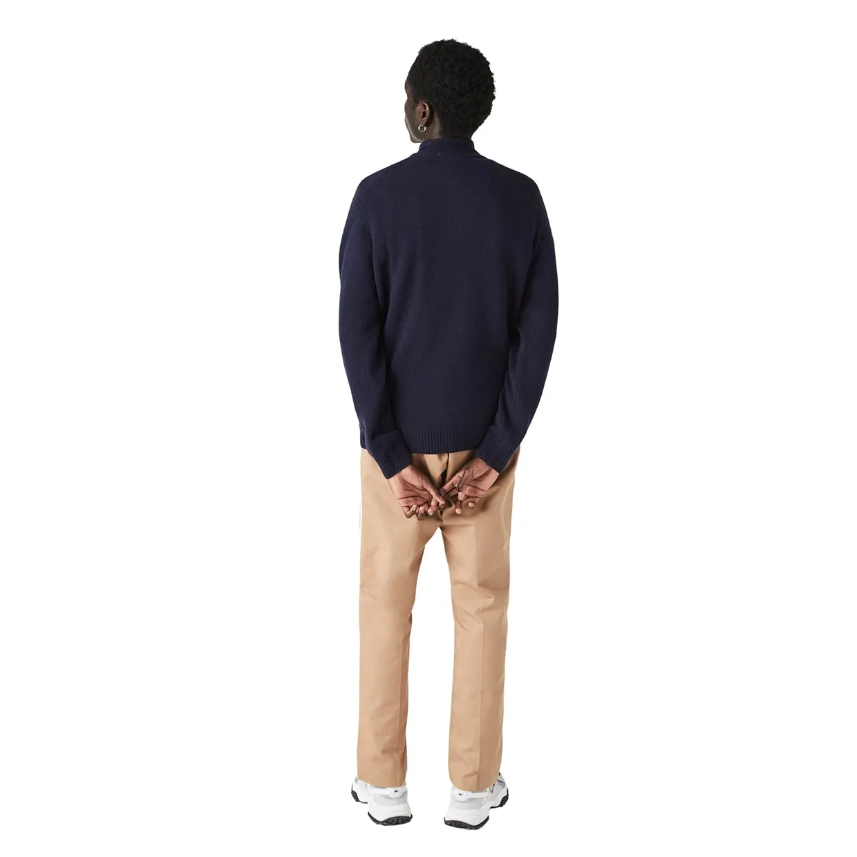 Maglione Lacoste 1/2 Zip Blu Navy