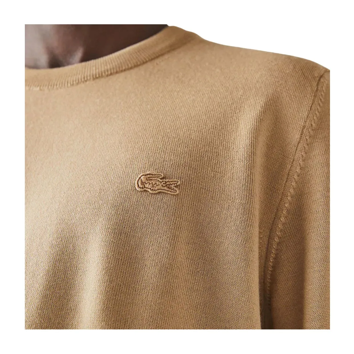 Maglione Lacoste Lana Merino Beige