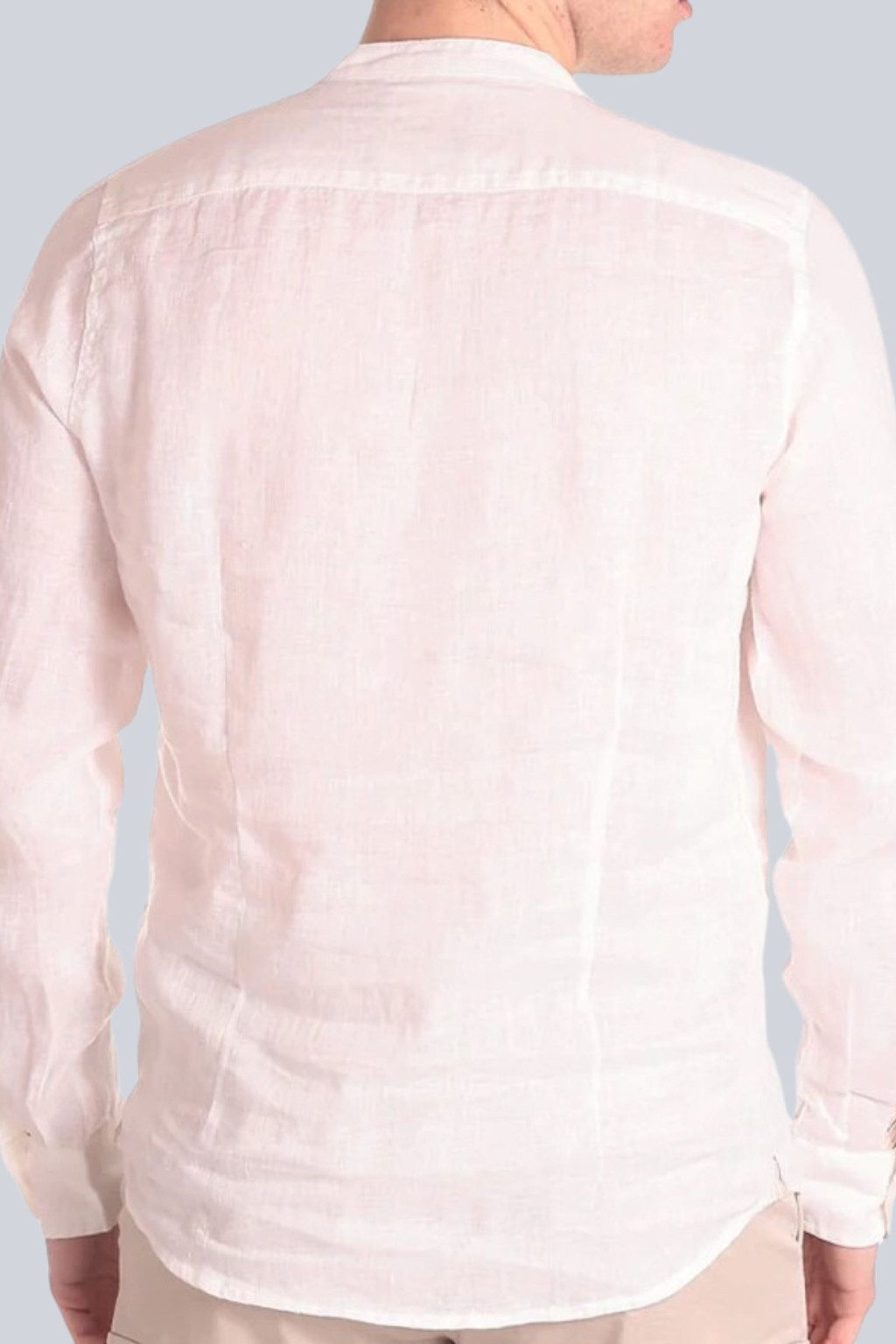 MARKUP CAMICIA  COLLO COREANA LINO  BIANCO 13002