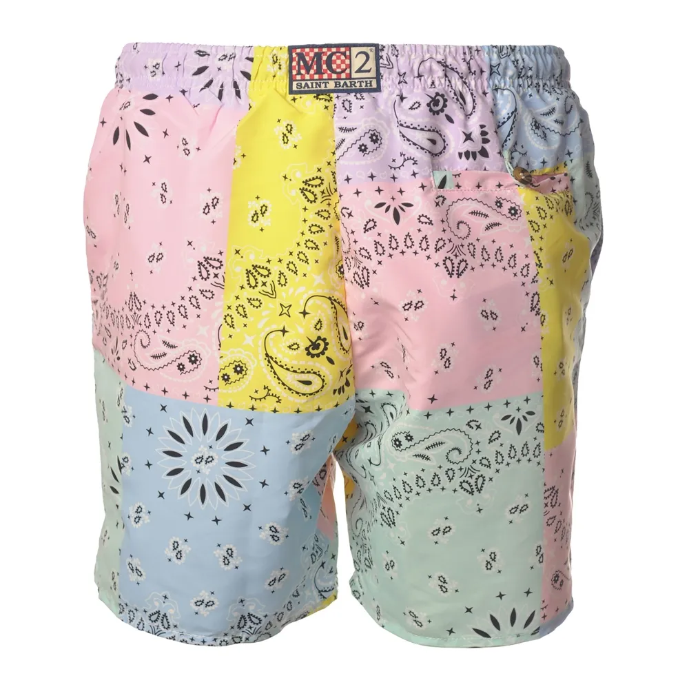 MC2 Saint Barth - Costume Caprese Bandanna Round Color - Fantasia Multicolor - Luxury Exclusive Collection