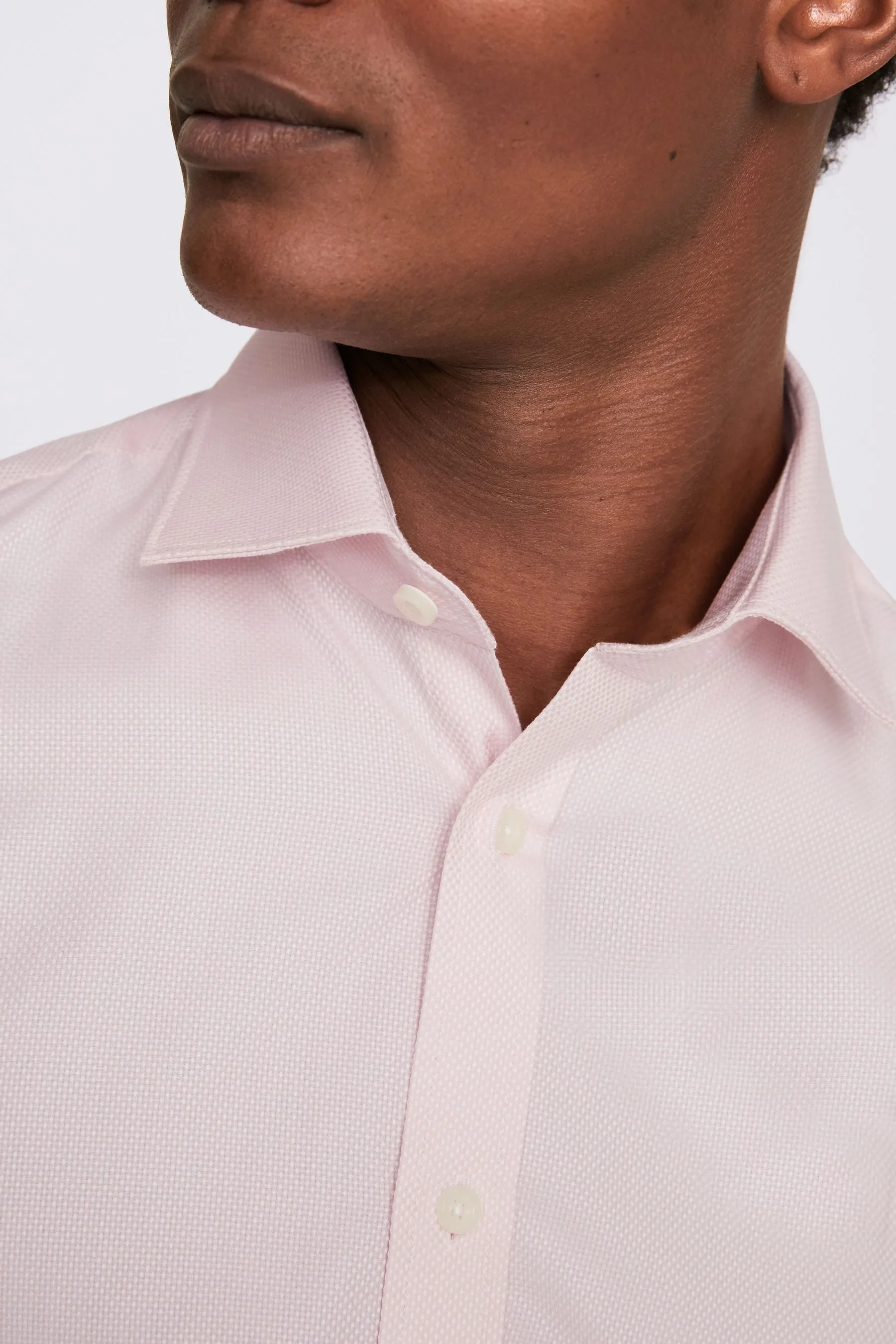 MOSS Camicia Dobby con polsino singolo 100% cotone    
