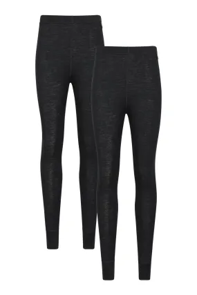 Mountain Warehouse - Confezione multipla pantaloni termici Donna in lana merino