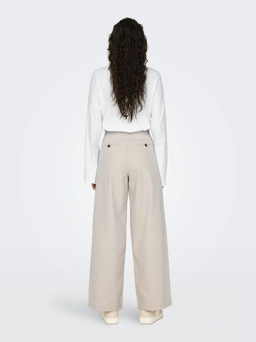 PANTALONI Donna ONLY 15311375ETTIE WIDE PANT PUMICE STONE