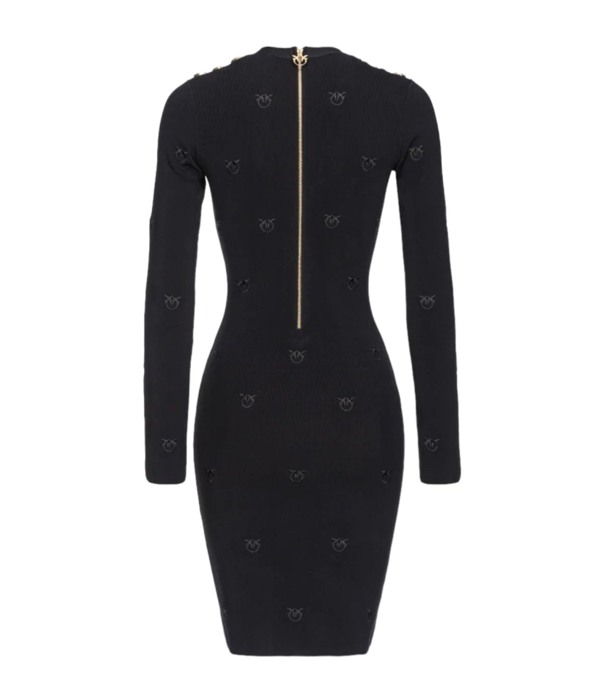 Pinko Donna Vestito Corto Jacquard Piquet Drago